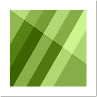 Greenery light green geometric lines Posters and Art